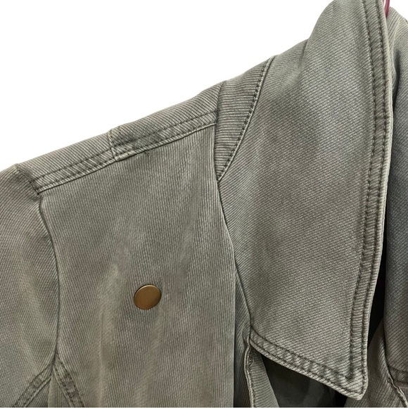 Anthropologie Green Everyday Belted Moto Utility Jacket - Picture 11 of 14